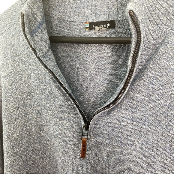 Smartwool Men’s 1/4 Zip Pullover Sweater in Blue Gray in Sz XL - Picture 6 of 8